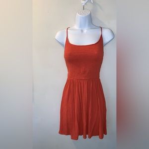 Forever 21  Crepe Dress With Smocked Top and spaghetti straps
